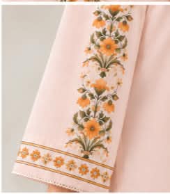 Unstitched Printed Poly Lawn 3 piece Suit. - Image 4